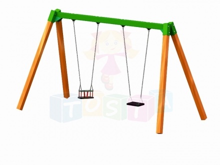 Huśtawka podwójna siedziska mieszane