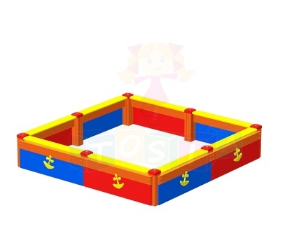 Piaskownica z kotwicą